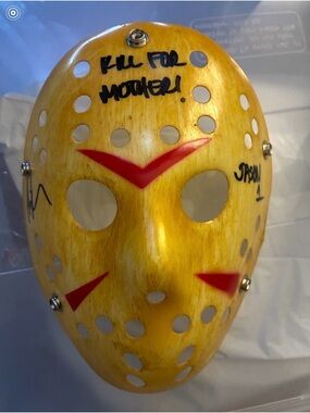 Autographed Jason Mask-Original Jason-Ari Lehman-Authenticated by Beckett